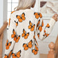 Butterfly Round Neck Long Sleeve Sweater