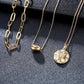 18K Gold Plated 3-Piece Pendant Necklace Set