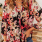 Floral Notched Long Sleeve Shirt