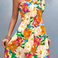 Floral One-Shoulder Puff Sleeve Dress