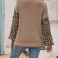 Leopard Crisscross V-Neck Sweater