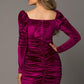 Sweetheart Neck Ruched Long Sleeve Dress