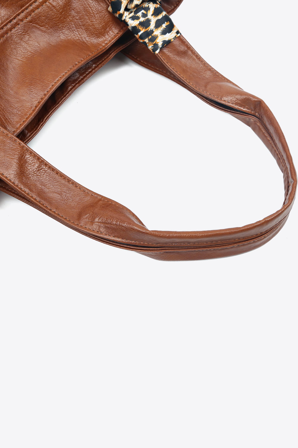Tied PU Leather Handbag