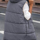 Zip-Up Longline Hooded Vest