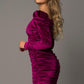 Sweetheart Neck Ruched Long Sleeve Dress