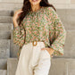 HEYSON She's Blossoming Full Size Balloon Sleeve Floral Blouse