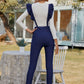 Ruffle Trim Buttoned Overall