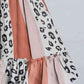 Leopard Color Block Sleeveless Dress