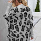Leopard Pattern Fuzzy Cardigan