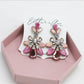 Pink Rhinestone Statement Earrings