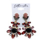Cranberry Mauve Black Burgundy Earrings Rhinestone Statement Earrings
